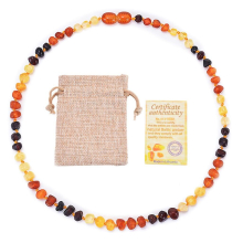 Certified Genuine Baltic Amber Teething Necklace Baby Beads Necklace For Teeths