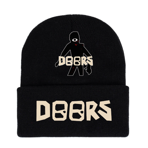 (B) Doors Roblox Knitted Beanie Hat Kid Warm Cap