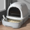 Living And Home Little Devil Design Enclosed Cat Litter Box 1