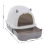 Living And Home Little Devil Design Enclosed Cat Litter Box 6