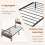 Costway (198 x 92 cm, Rustic) Single Bed Frame Metal Platform Bed w/ Headboard 6