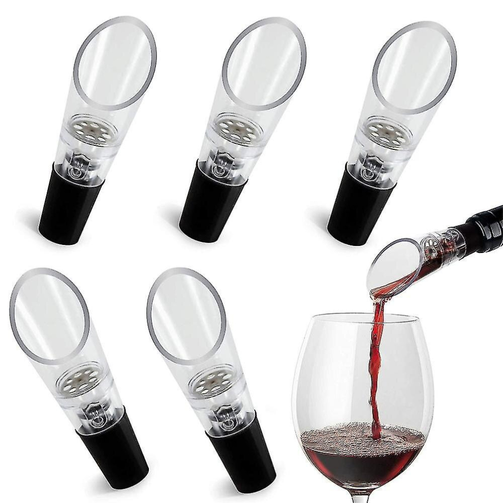 6-Pack Wine Aerator Pourer, Premium Aerating Spout And Decanter, Acrylic Wine Pourer, Quick Wine Pourer, Wine Pourer, Wine Pourer Red