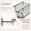 Costway (208 x 152 cm, Rustic) King Bed Frame Metal Platform Bed w/ Headboard 4