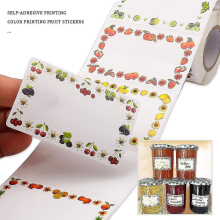 1 Roll/250 Pieces Food Labels Self Adhesive Jam Jar Labels 5x3cm Container Labels