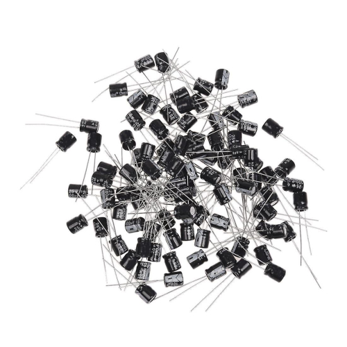 100 Pcs 25v 100uf 105c Lead Electrolytic Capacitors