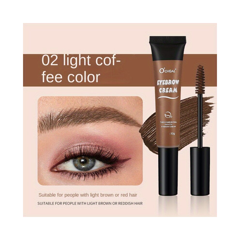 Brown,Multicoloured Long Lasting 4 Eyebrow Dye Cream Smooth Natural Waterproof Smudge Proof And In Light Brown Light Coffee And Deep Coffee Colors