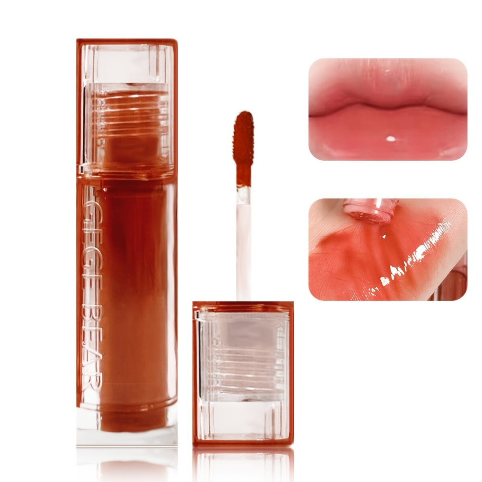 Multicoloured Glittering And Moisturizing Lip Glaze Mirror Face Dewy Lip Holding Makeup Hydrating Rendering Lipstick