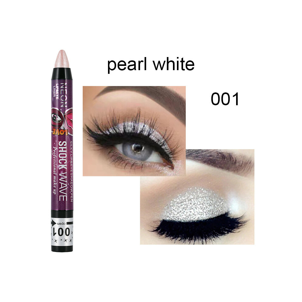 Long Lasting Matte and Polarized Glitter Eyeshadow Pencil and Lip Pencil Eyeliner Pen 18 Colors for Multifunctional Makeup