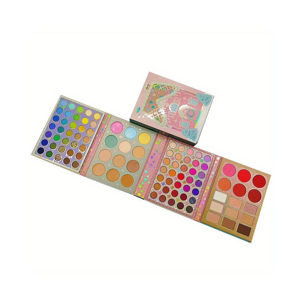 97 Colors Eyeshadow Palette Purpose Highlighter Blush Concealer Contouring Palette Romantic House Printed Packing