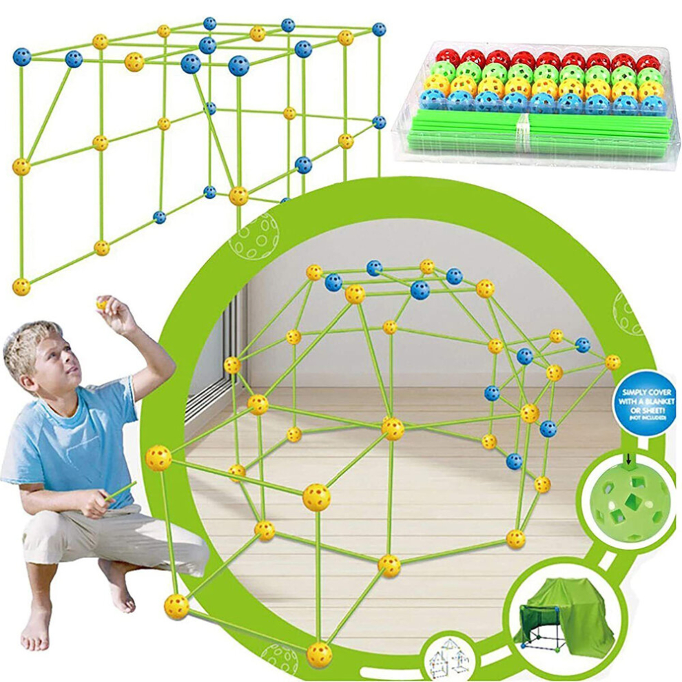 175Pcs Build Your Own Den Set Kit DIY Tent DIY Play House Kids Tents-image-OPC-PCN5Q9R-NEW