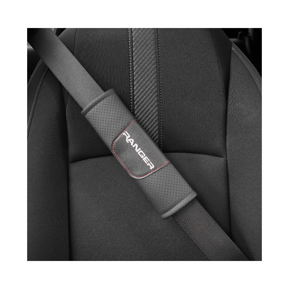 2Pcs Ford Ranger Breathable Leather Seat Belt Shoulder Pad 4754135880797