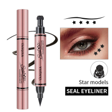 2 In 1 Eyeliner Stamp Pencil Waterproof Double ended Liquid Eye Liner Pen Quick Dry Triangle Seal Eye Liner Make Up