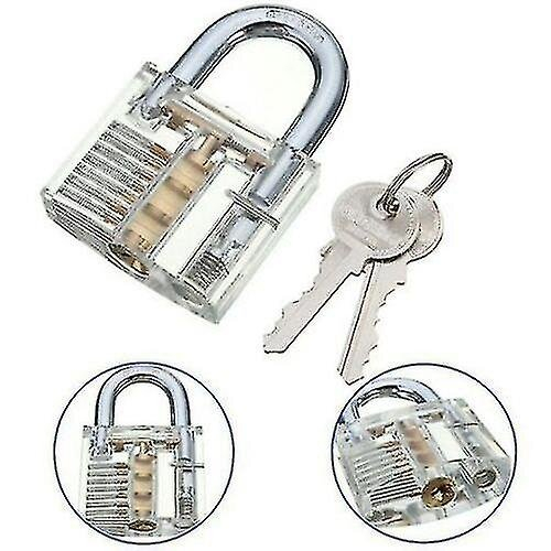 15pcs Lock Padlock Picking Kit Tools Transparent Key Extractor Lock Pick Set 1