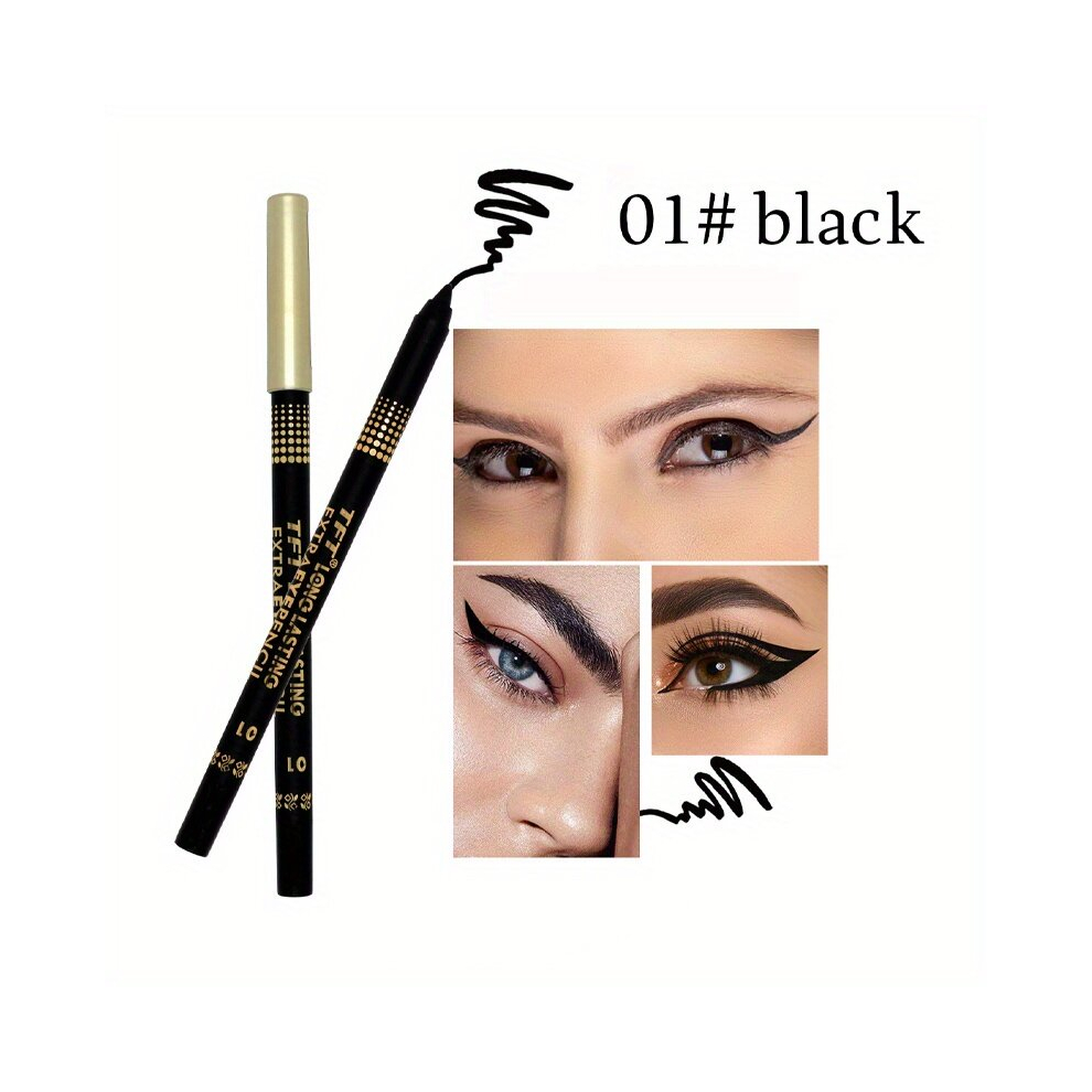 Black Long Lasting Waterproof Eyeliner Pen Easy To Use And Eyeshadow Pen For Rich Rendering Eye Makeup