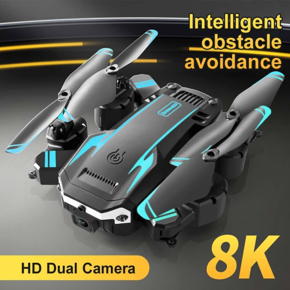 RC Drone 8K HD Dual Camera WIFI FPV Foldable Quadcopter w/ 3 Batteries