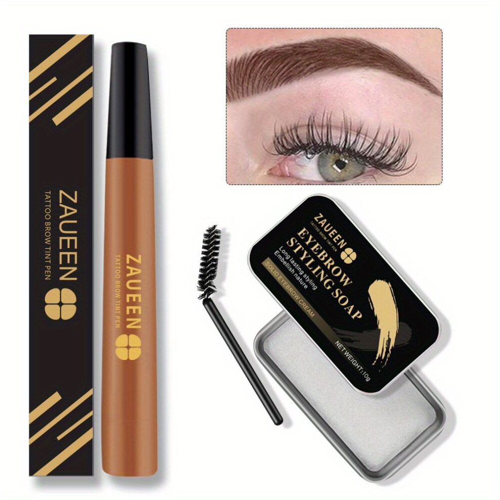 Multicoloured Long Lasting Waterproof Eyebrow Pen For Microblading And Enhancing Brows