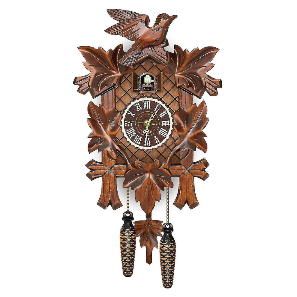 German Black Forest Cuckoo Clock Retro Nordic Style Wooden Cuckoo Wall Clock Living Room Household-image-OPC-PCN5RVM-NEW