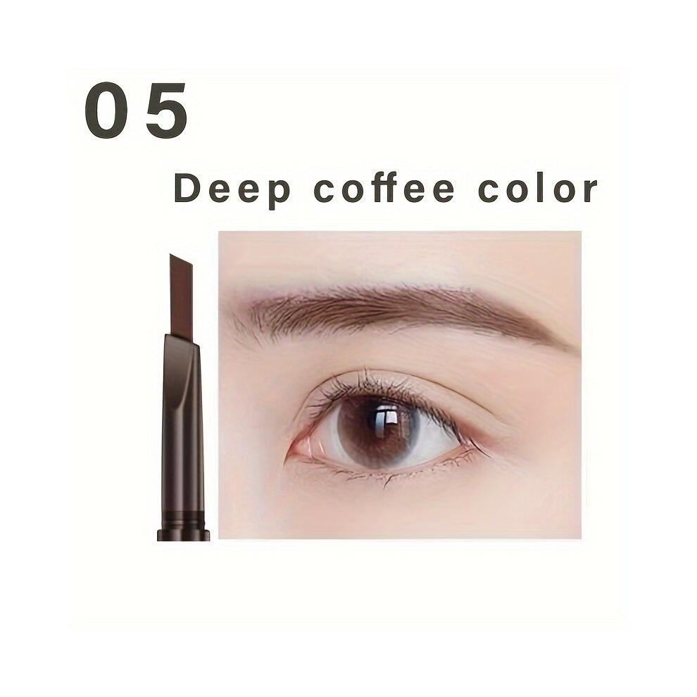 Multicoloured Double Headed Automatic Rotating Eyebrow Pencil Waterproof And Sweat Proof Smudge Proof With Eyebrow Brush Three Dimensional Effect Eyebrow Pencil Tri
