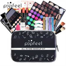 All In One Makeup Set Eyeshadow Palette Lip Gloss Lipstick Concealer Liquid Foundation Makeup Brush Full Set Makeup