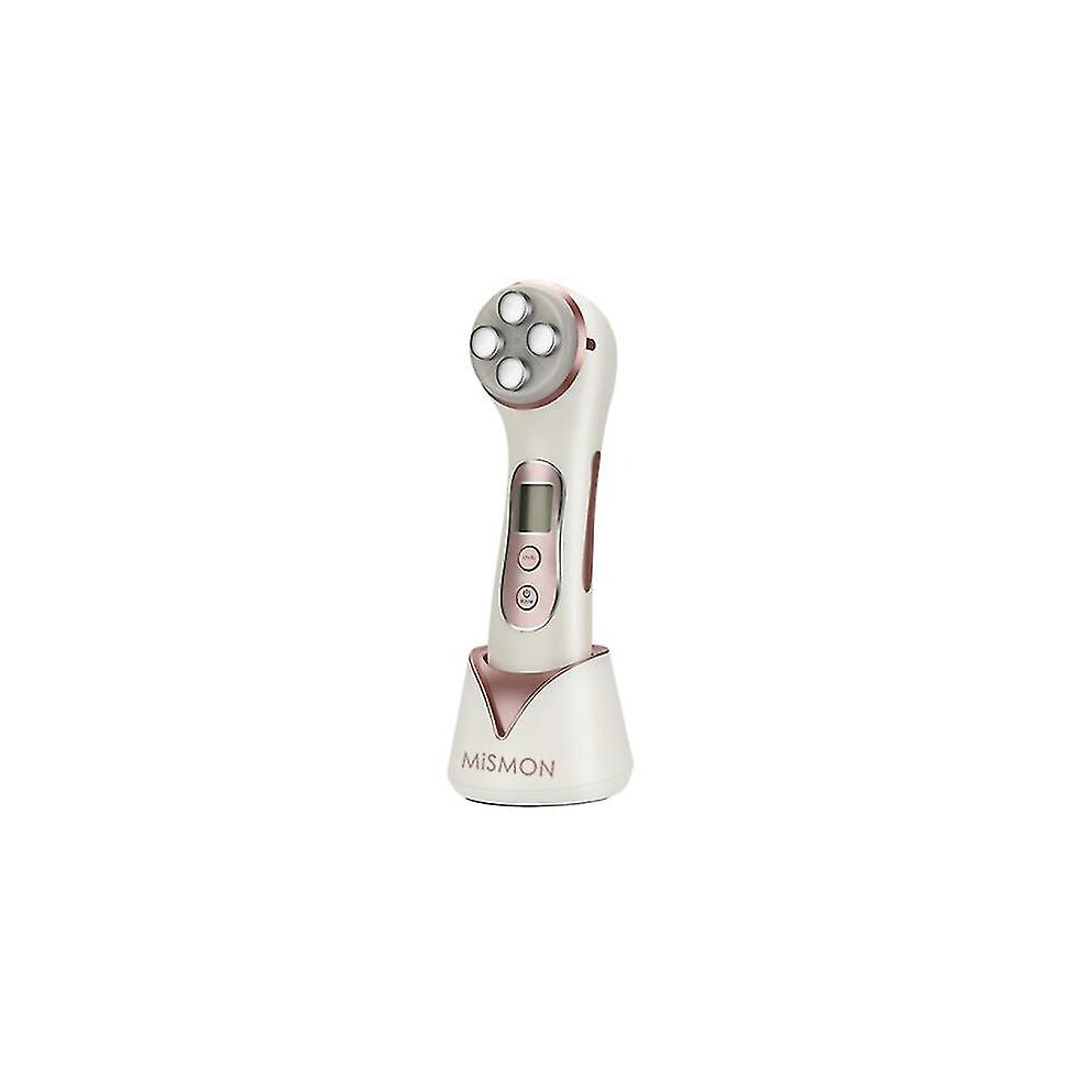 Mismon Firming Facial Massager, Rf Heating, Micro Current, Led Therapy Facial Toner(Gold) Light/Gold