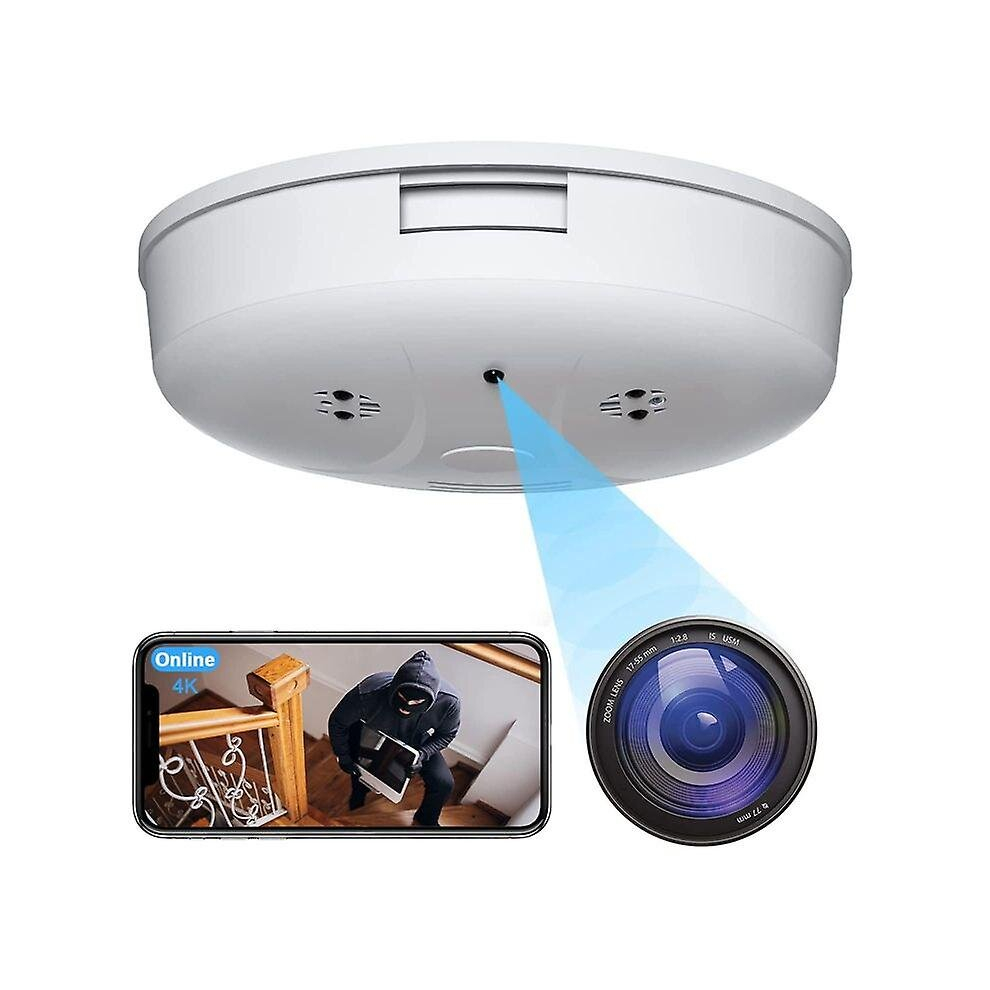 Hidden Camera With Motion Detection Sensor 4K Smoke Detectors Wifi Hd 1080P Surveillance Baby Pet 9317312082800
