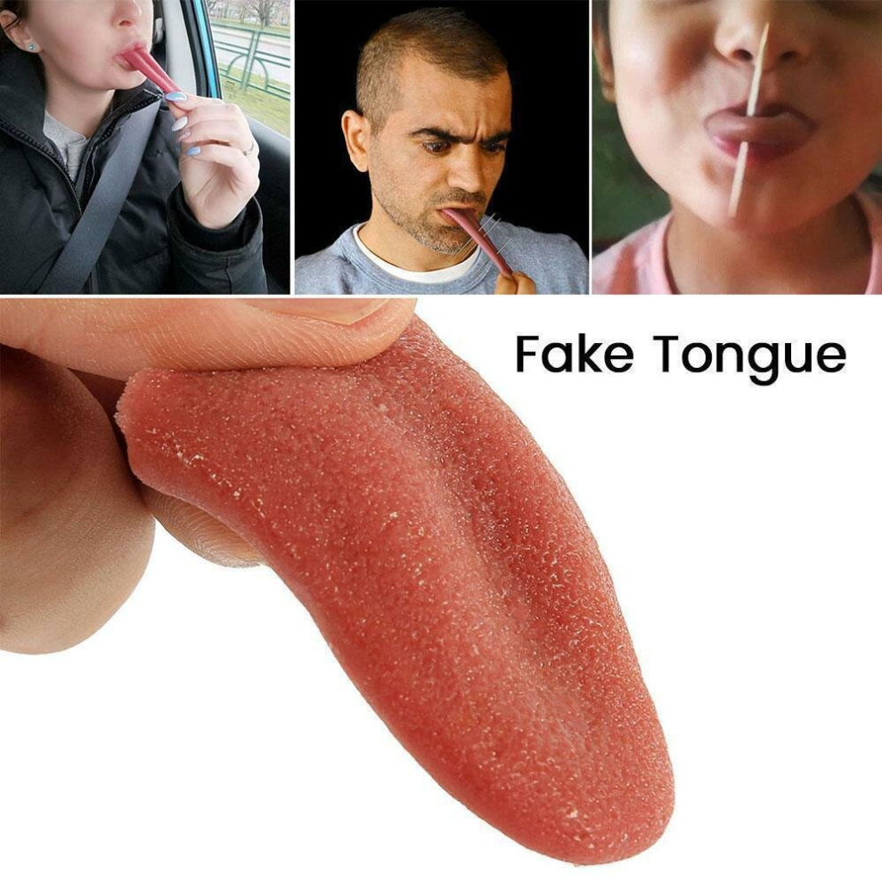 New Halloween Harmless Realistic Fake Tongue Trick Joke Prank