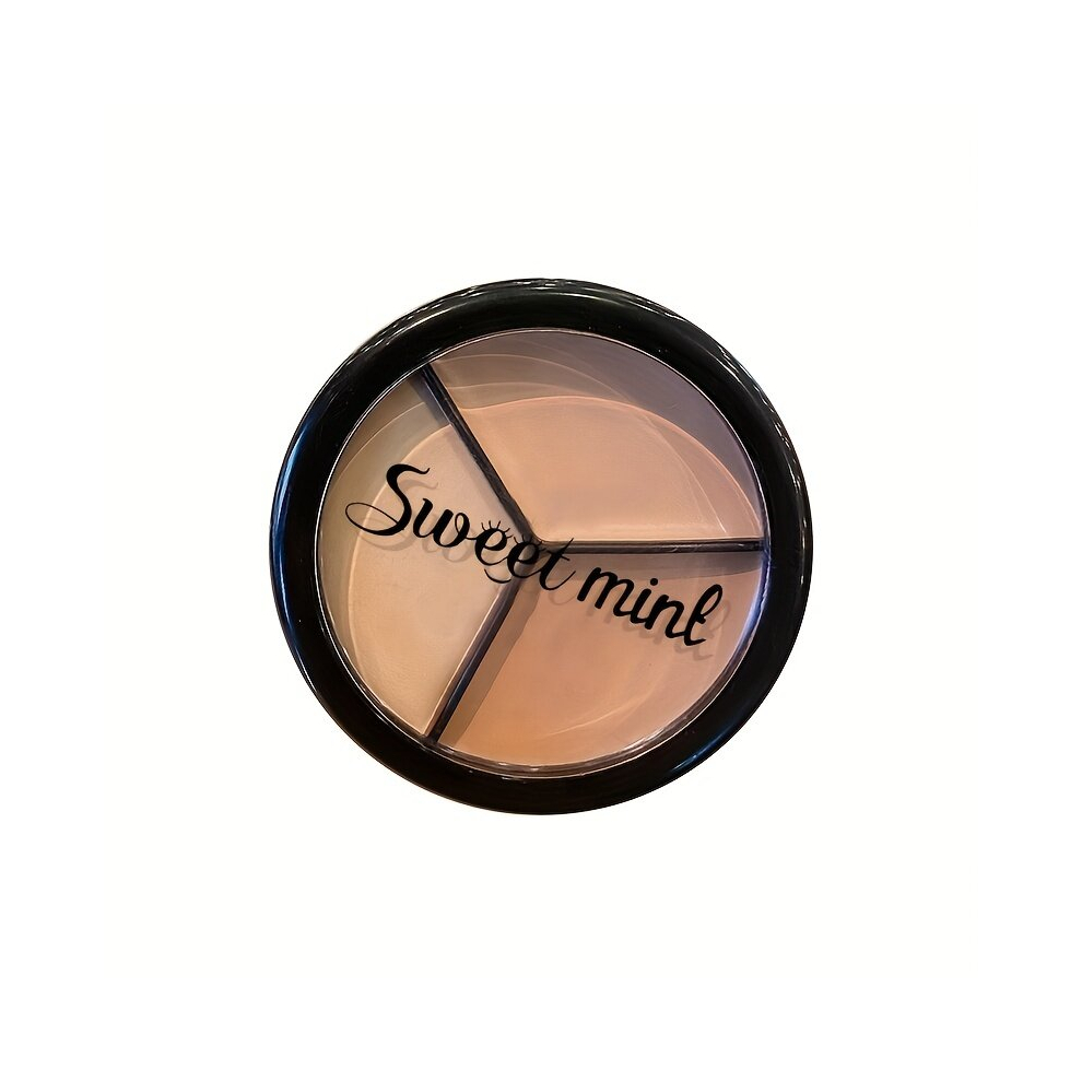 Multicoloured 3 Concealer Palette High Coverage Hydrating Concealer Cream Suitable For Concealing Dark Circle Acne And Zip Mark Waterproof Sweatproof And No Smudge