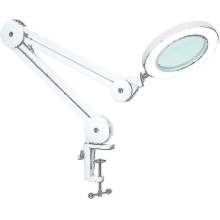 Magnifying Lamp - Magnifier With 5 Diopter Light - With Clamp, Swivel Arm, Dimmable, 3 Color Modes, 105mm Glass Lens - Light Compatible With Reading,