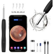 Ear Wax Removal Tool With Camera, Earwax Cleaner Tools,1600p Fhd Wireless Ear Otoscope With 6 Led Lights, Waterproof Ear Scope With Earwax Removal Kit