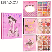 KEVIN&COCO 72 Spice Girl Eyeshadow and Blush Palette Highlights and Contouring in One Disc Perfect Gift for Women