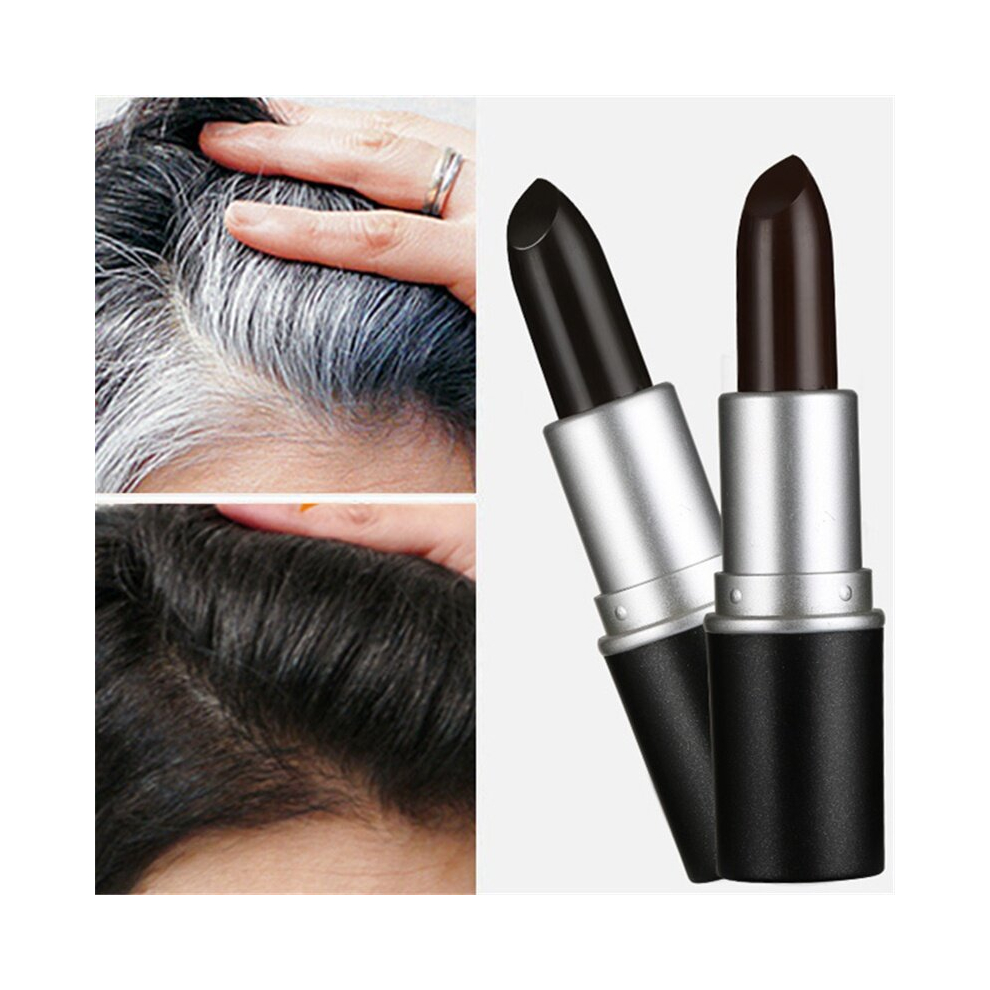 Black 1Pcs Temporary Hair Chalk Lipstick Long Lasting Hair Pen Hair Dye Pencil Instant Root Coverage