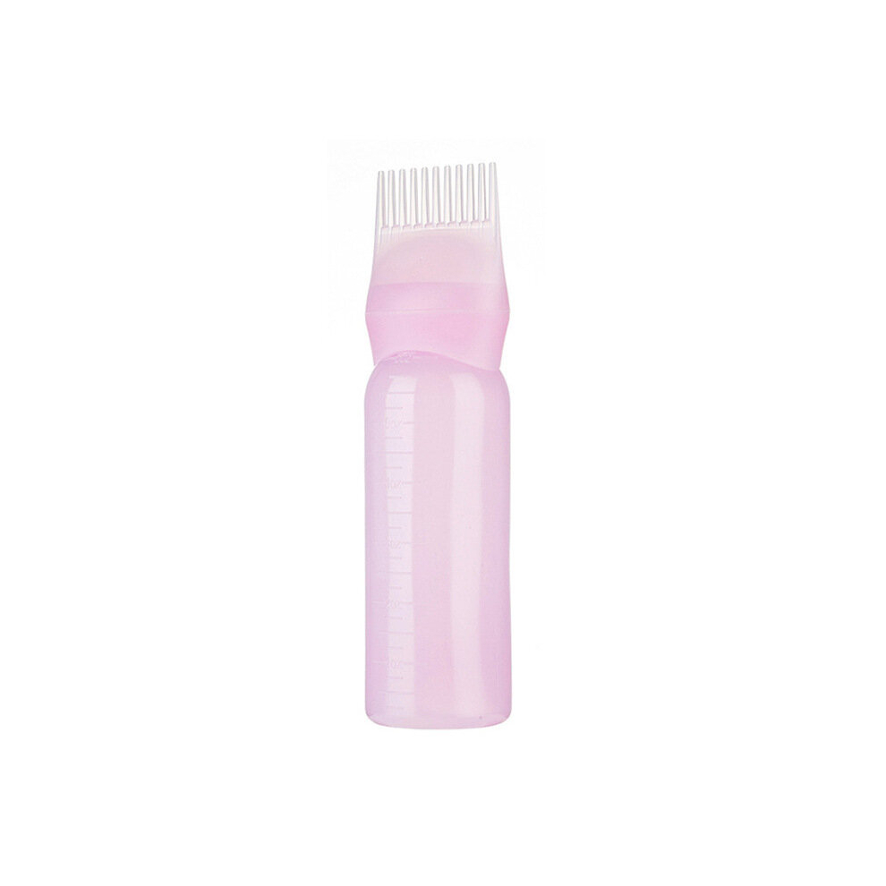 Pink 120Ml Hair Dyeing Bottle With Comb Shampoo And Applicator Tool Easy And Precise Hair Application