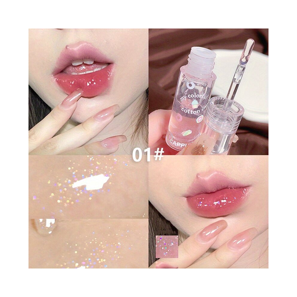 Multicoloured Hydrating Lip Primer With Shimmering Shine And Plumping Effect Transparent Peach Lip Glaze For Dewy Finish And Moisturized Lips