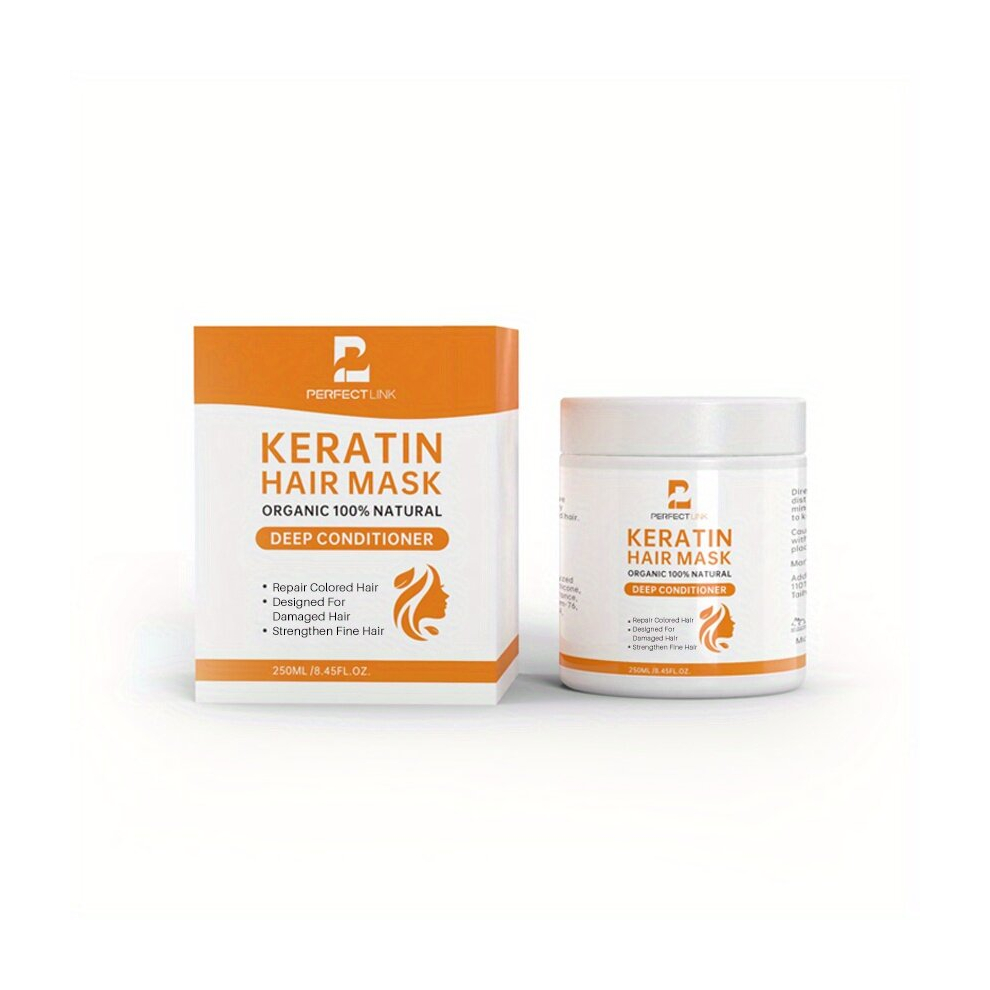 Deep Conditioning Keratin Hair Mask For Curly Frizzy Colored And Damaged Hair Moisturizes And Repairs Hair For Smooth Healthy Looking Locks