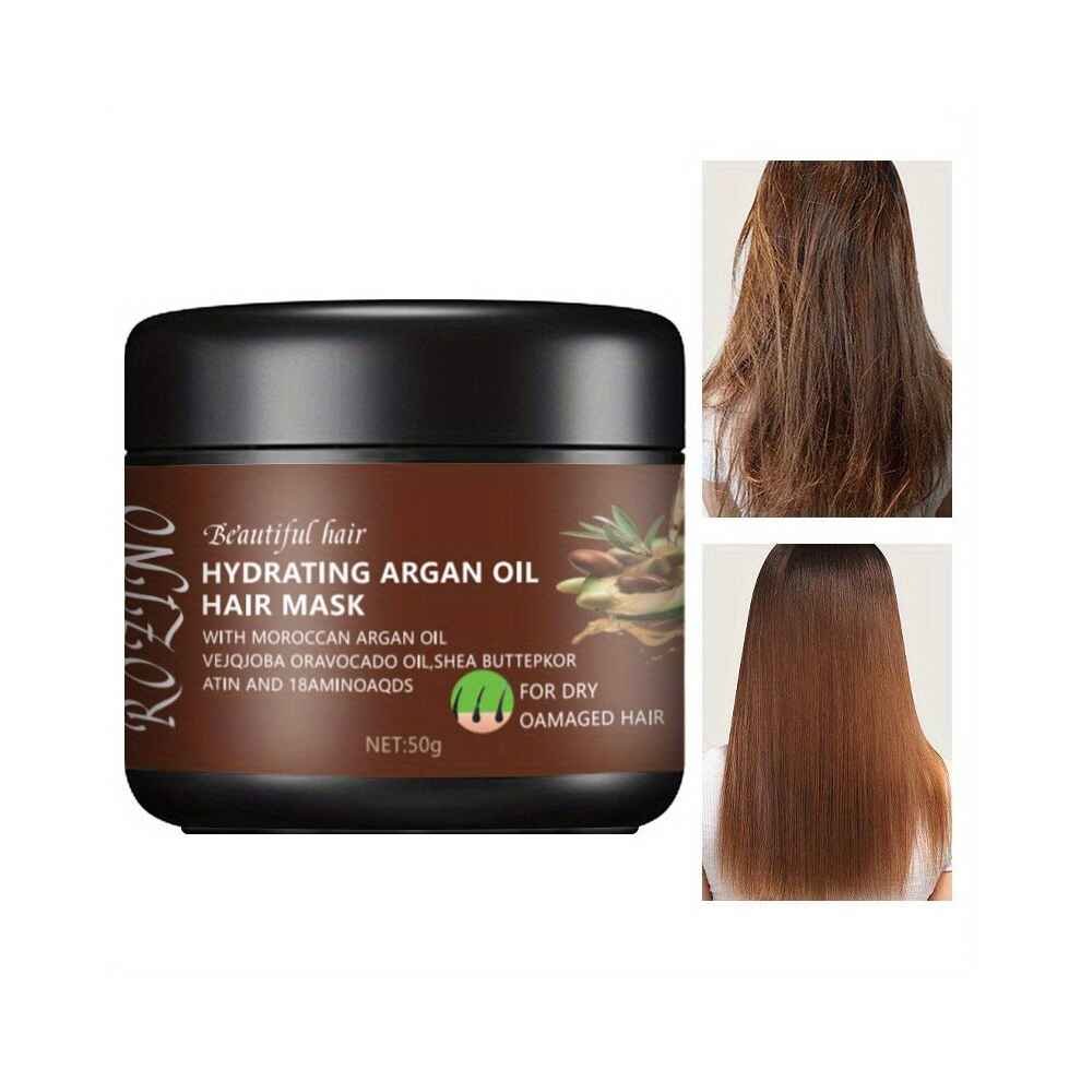 Multicoloured Hydrating Argan Hair Mask Moroccan Hair Mask For Repairing Dry And Damaged Hair Moisturizing Hair Smoothing Hair Hair Care Product For Women