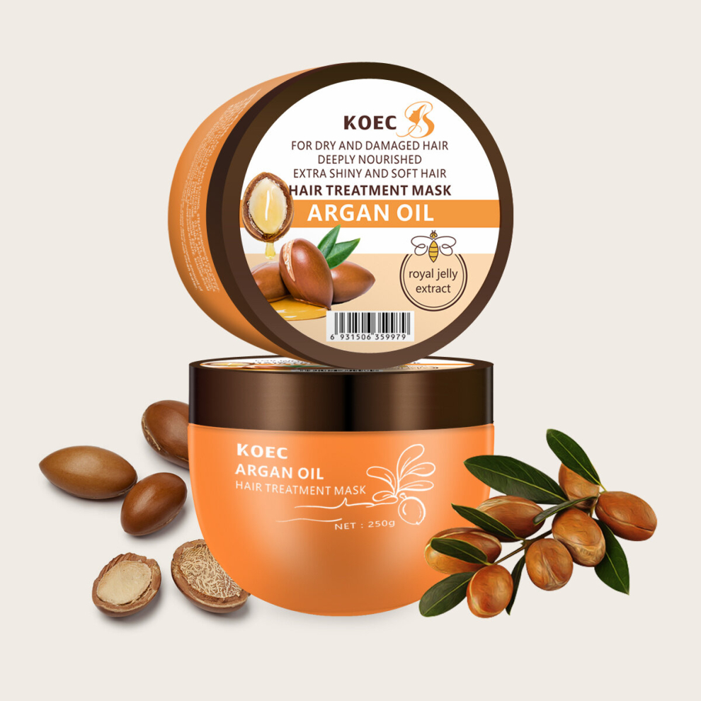 Multicoloured 1Pcs Moroccan Argan Hair Mask For All Hair Types Repairs Split Ends And Damaged Hair Deeply Nourishes And Moisturizes Leaves Hair Soft And
