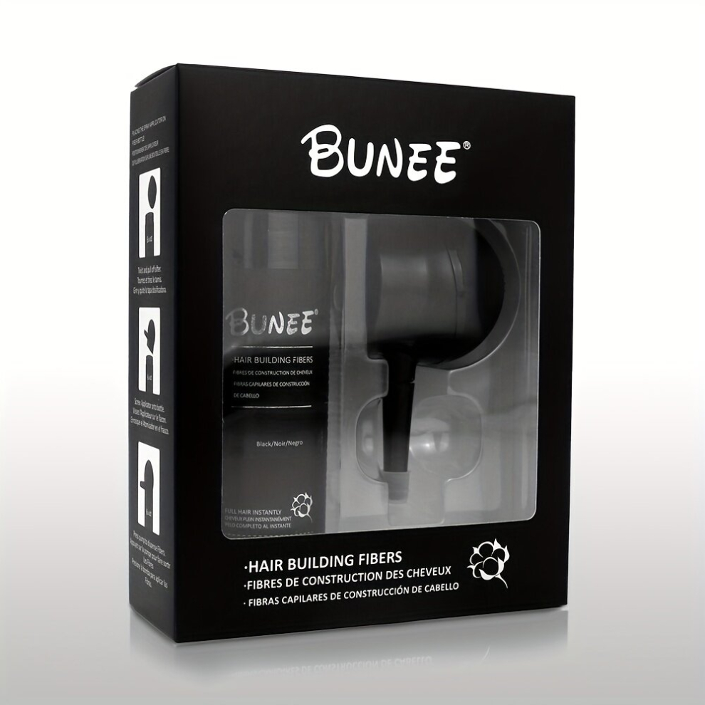 Hair Building Fibers 2 in 1 Kit Set Includes Hair Thickening Fibers & Spray Applicator Pump Nozzle For Women Men