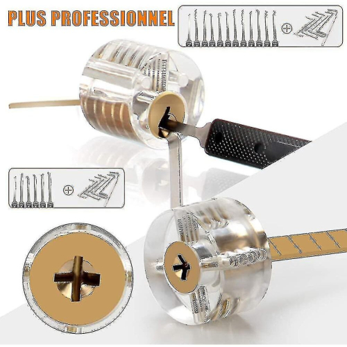 Lock Picking Kit, 25-piece Lock Picking Kit, Practice Tools With 3 Clear Locks_a 2
