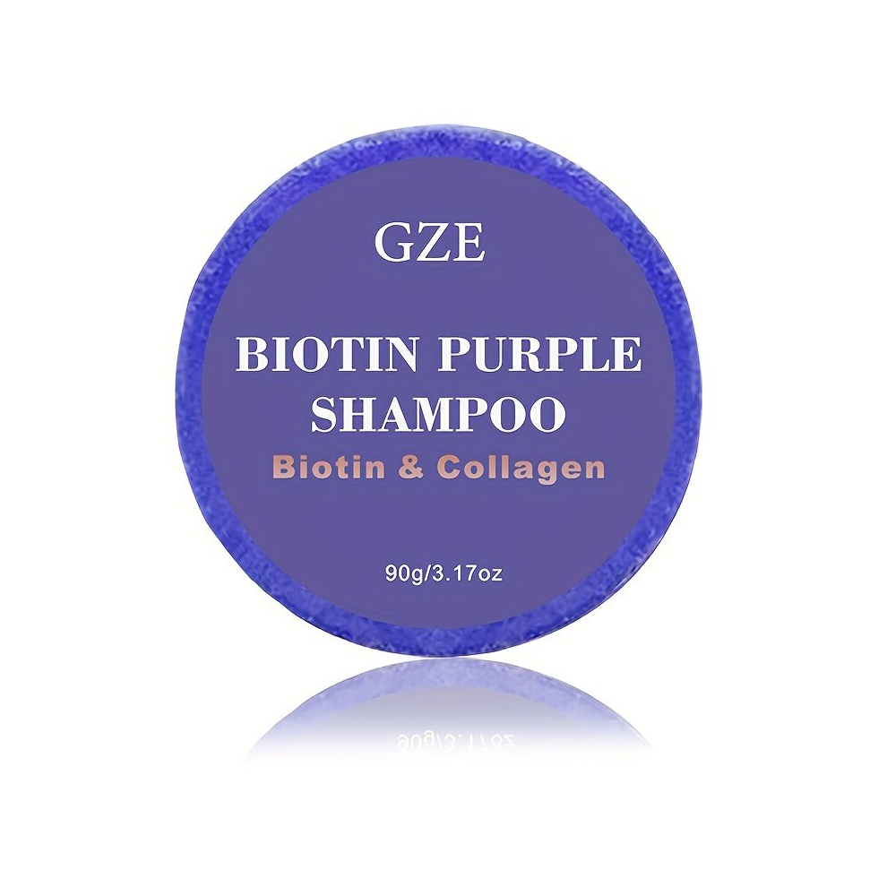 Biotin Purple Shampoo Soap Bar With Collage For Blonde Hair Healthy Hair Penetrates Root To Tip