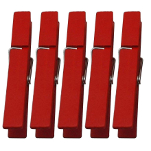40pcs Durable 2.9 Inch Wooden Clothespins Clothes Pegs (red)