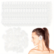 100pcs Disposable Earmuffs Plastic Ear Muffs Ear Protectors For Hair Dying Coloring Bathing