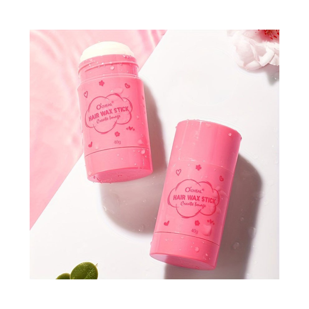 Pink Long Lasting Hair Wax Stick Anti Frizz Modeling For Shaping And Finishing Easy To Use And Convenient Perfect For Hair Fixing And Finishing