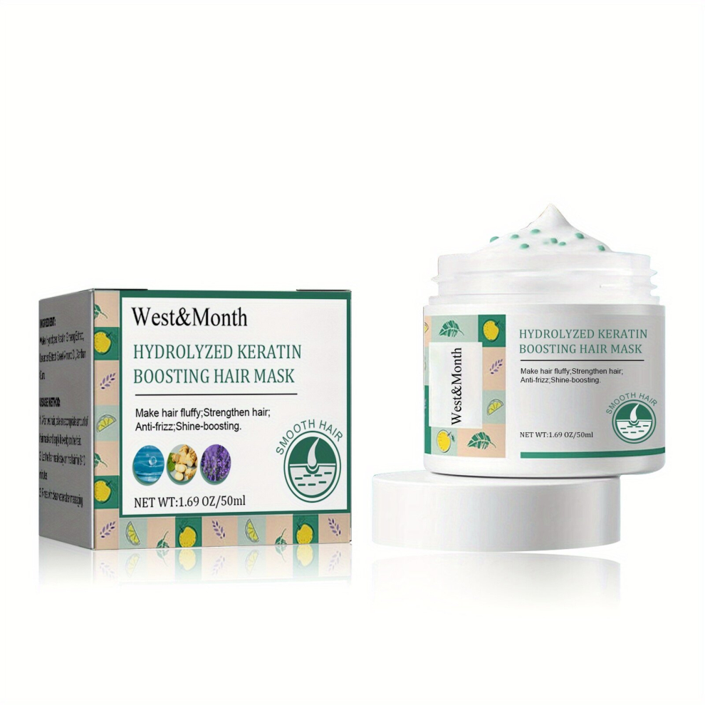 Multicoloured Hydrolyzed Keratin Boosting Hair Mask Make Hair Fluffy Strengthen Anti Frizz Shine Boosting Deep Repair For Dry Damaged Hair Hair Care Mask