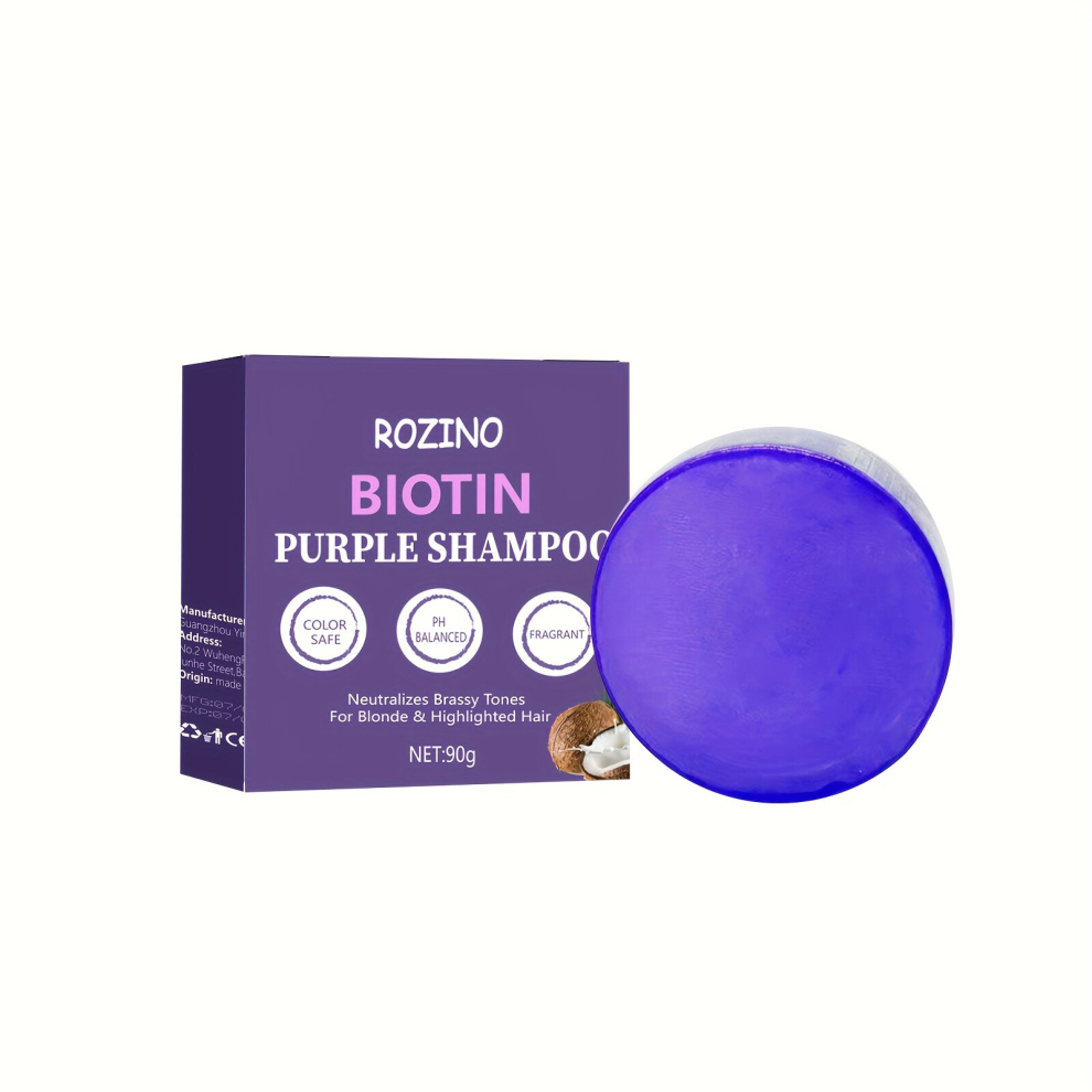 Biotin Purple Shampoo Soap Deep Cleaning Hair Toning Purple Shampoo Bars With Biotin For Strengthening Hair