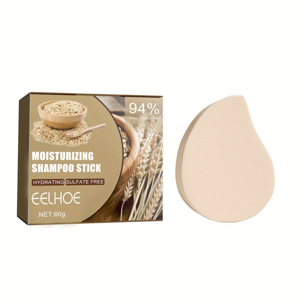 60g Oat Rice Shampoo Soap Hair Care Shampoo Bar For Repairing Damaged Dry Hair Moisturizing Hair Shampoo