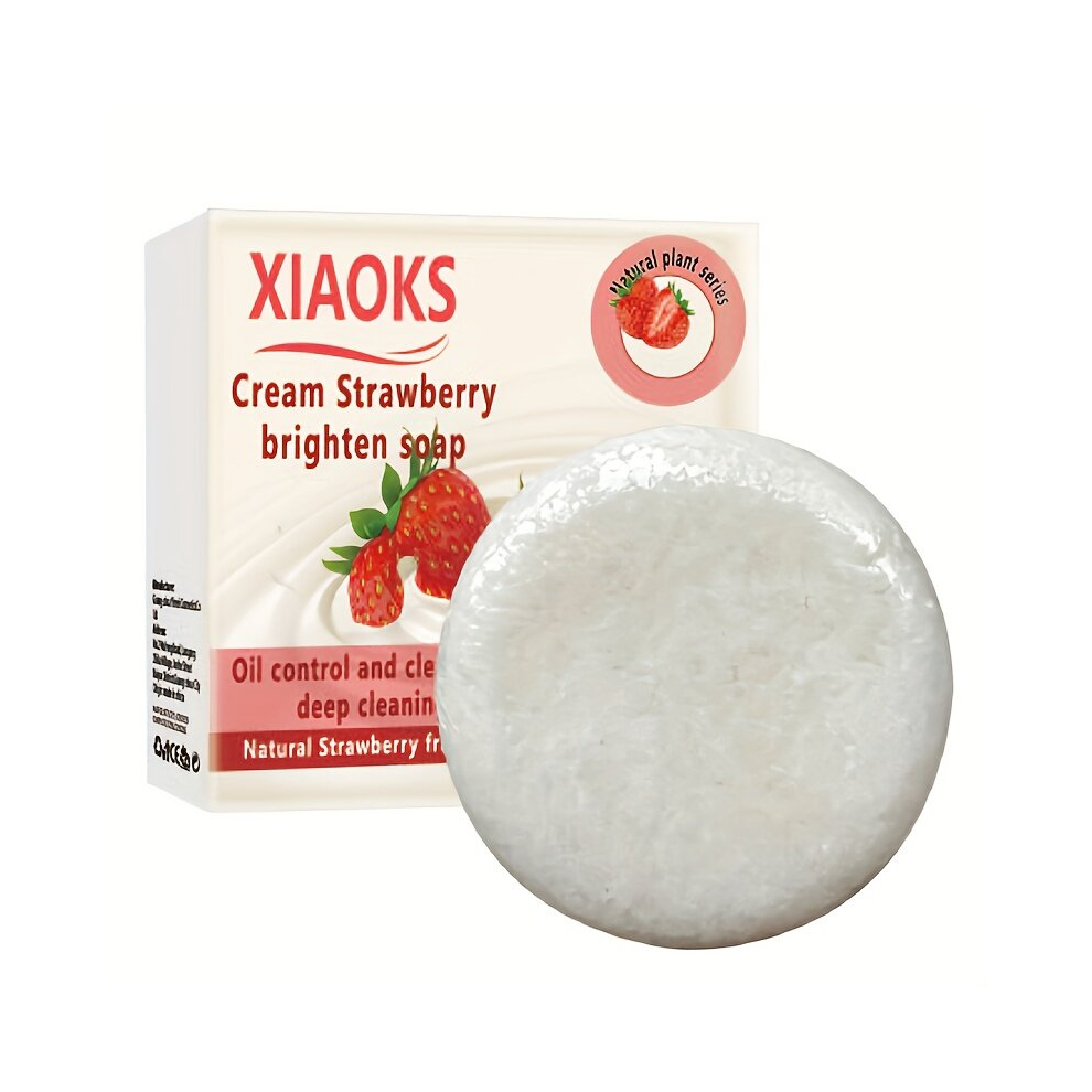 Natural Strawberry Fragrance Shampoo Soap To Wash Hair Deeply Cleanse Scalp And Hair Fresh And Not Sticky Soft And Fluffy Hair Shampoo Soap