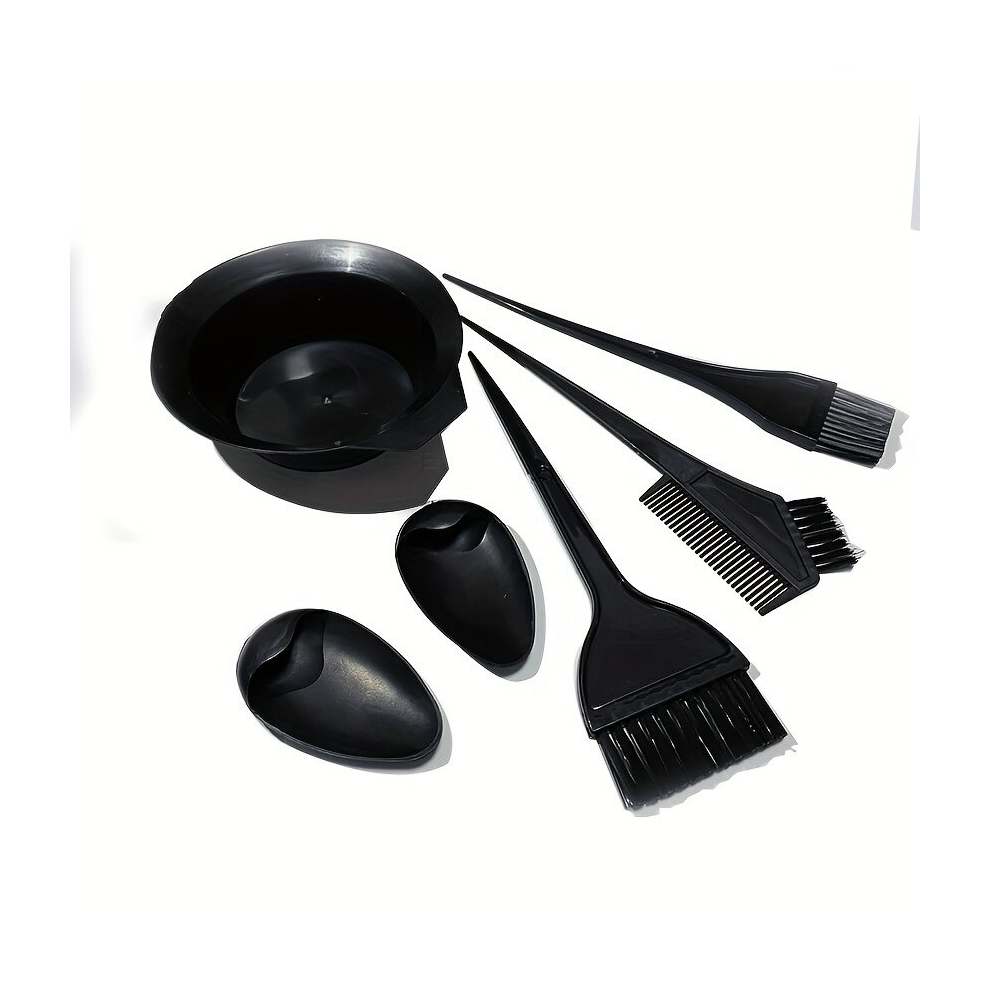 5pcs Hair Coloring Tools Set DIY Hairdressing Brushes Bowl Combo Hair Dye Tint Tools For Barber Salon Home Use