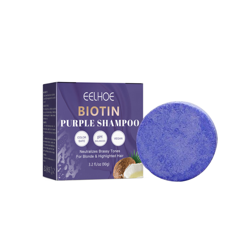 Multicoloured Biotin Purple Shampoo Soap Hair Care Shampo For Repairing Frizz Damaged Hair Scalp Cleaning Softens And Hydrates Hair