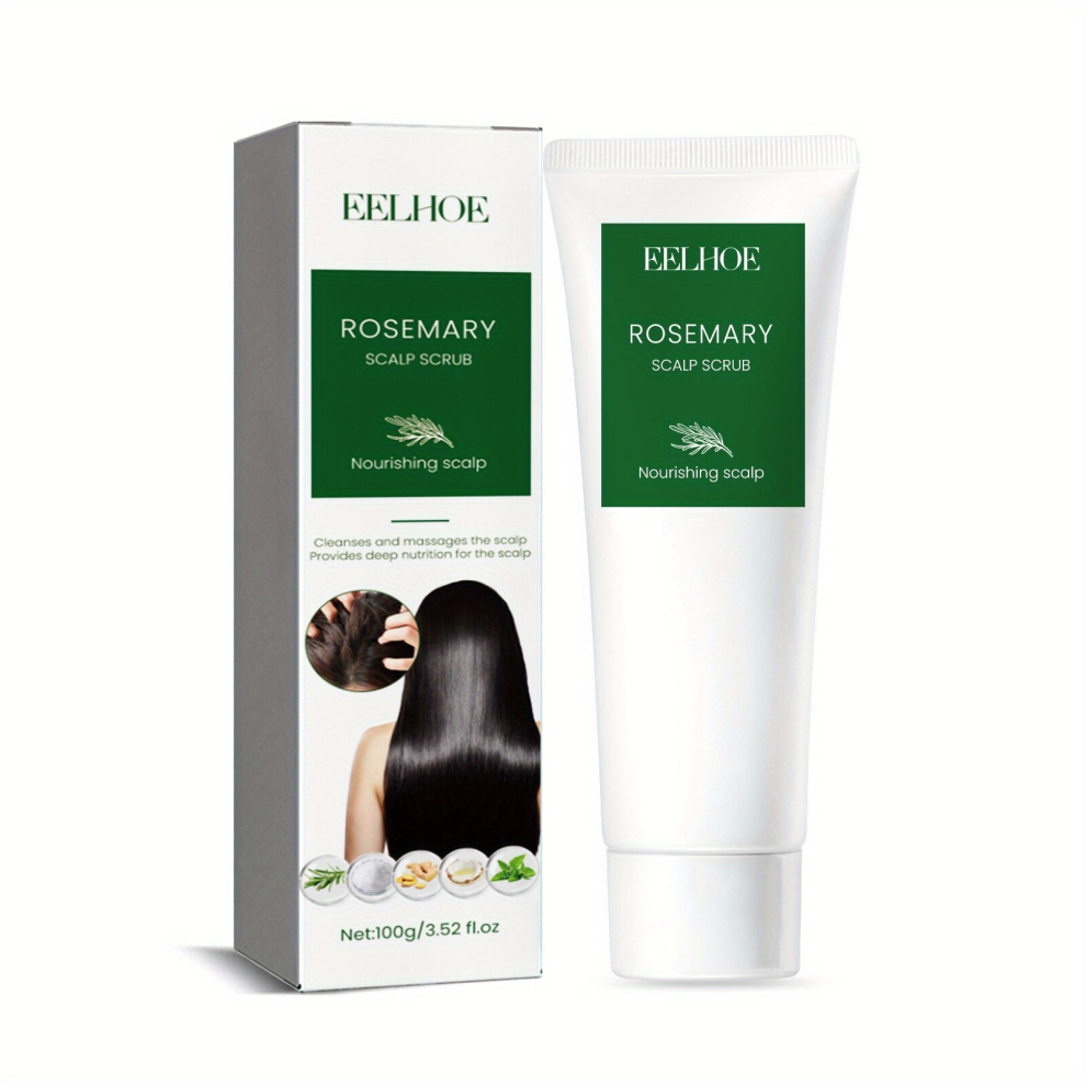 100G Rosemary Scalp Scrub Invigorates And Exfoliates Scalp Refreshing Moisturizing Scrub Cream Multicoloured