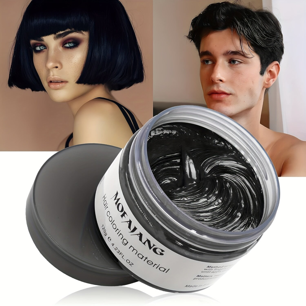 Black Temporary Hair Wax Halloween Y2k Instant Hair Dye Cream Hair Pomades Hairstyle Wax For Party Cosplay Halloween Christmas